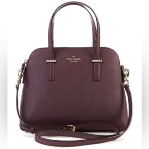 Kate Spade Cedar Street Maise Satchel Aubergine NWOT